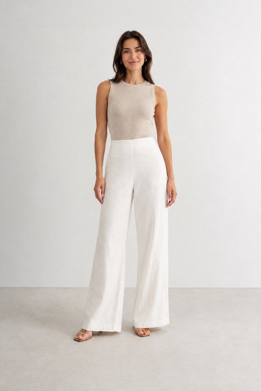 Vintage Lauren Ralph Lauren Petite 4P Breakers White Linen Pants NWT Y2K Coastal